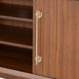 Hepburne Walnut 70" TV Stand from Furniture of America - Luna Furniture
