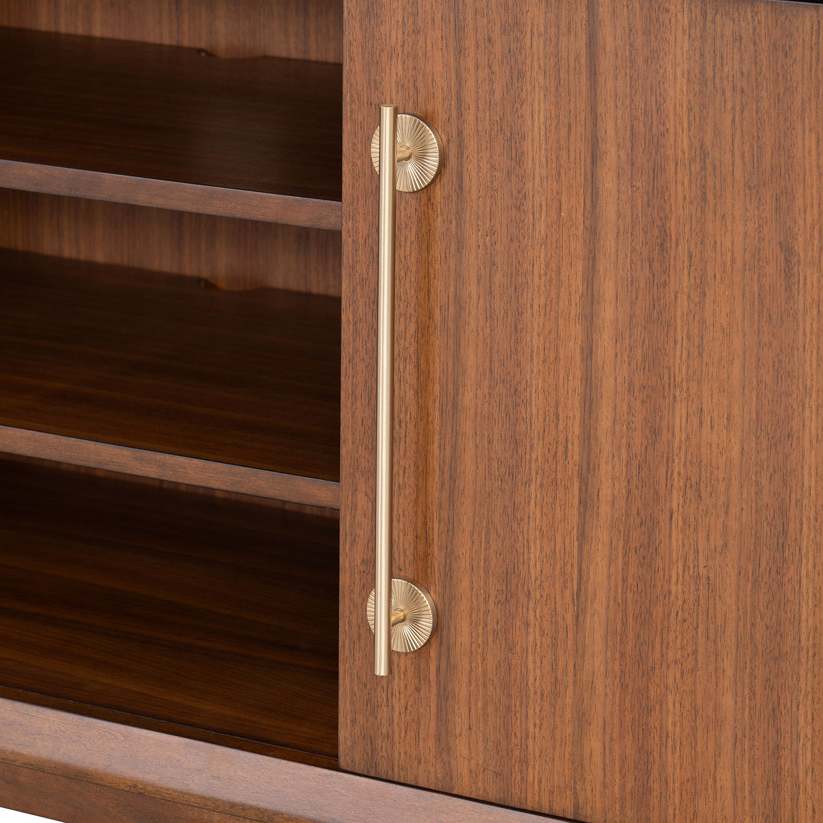 Hepburne Walnut Entertainment Center from Furniture of America - Luna Furniture