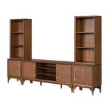Hepburne Walnut Entertainment Center from Furniture of America - Luna Furniture
