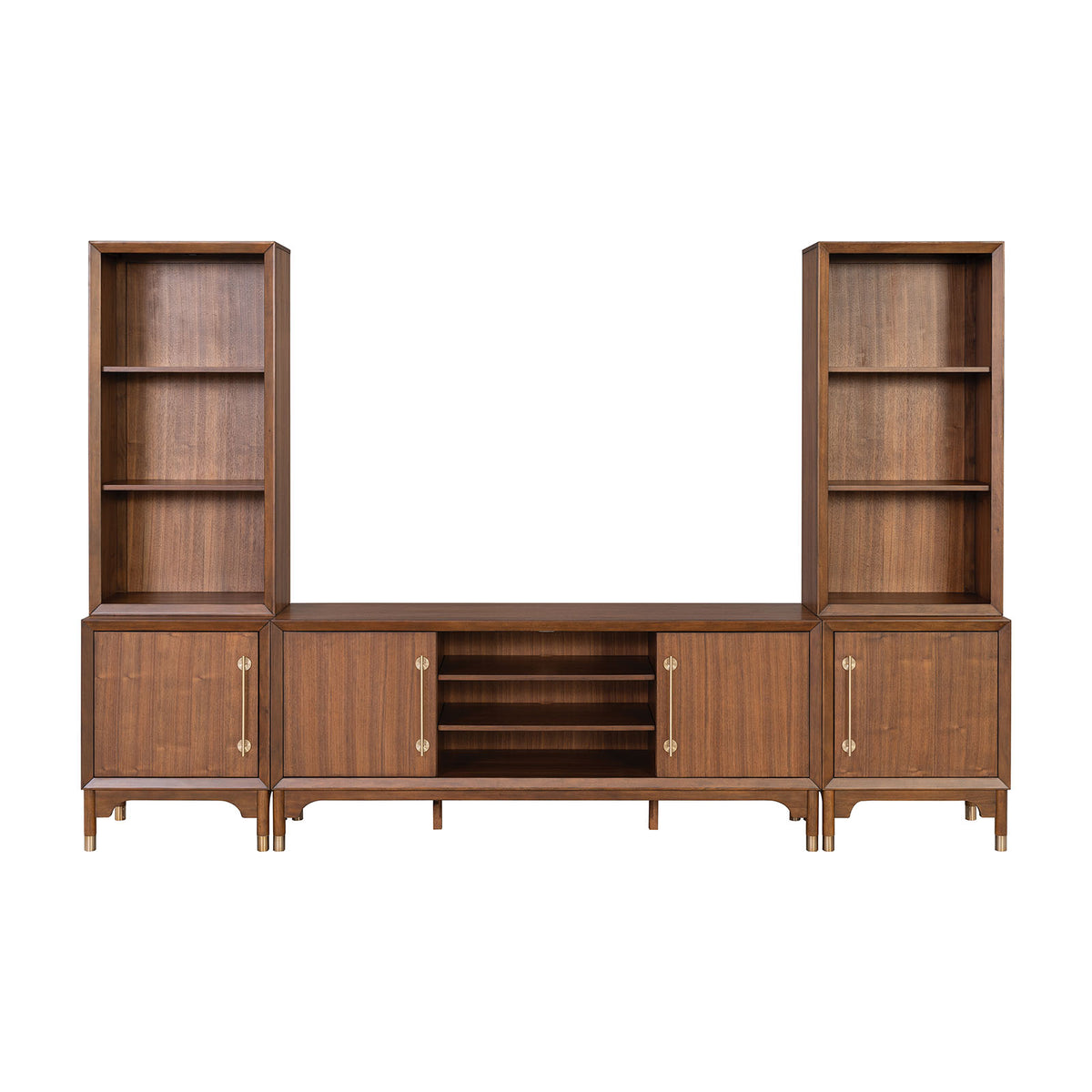 Hepburne Walnut Entertainment Center from Furniture of America - Luna Furniture