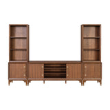 Hepburne Walnut Entertainment Center from Furniture of America - Luna Furniture