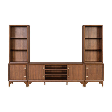 Hepburne Walnut Entertainment Center from Furniture of America - Luna Furniture