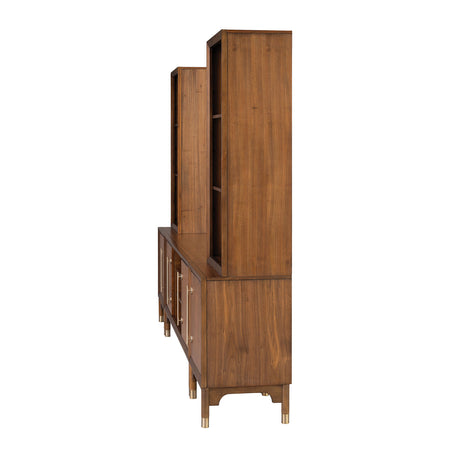 Hepburne Walnut Entertainment Center from Furniture of America - Luna Furniture