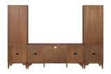 Hepburne Walnut Entertainment Center from Furniture of America - Luna Furniture