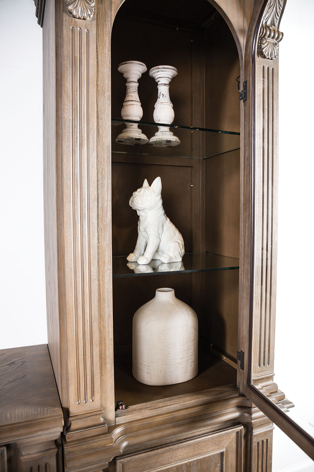 Seven Oaks Weathered Oak Entertainment Center from Furniture of America - Luna Furniture
