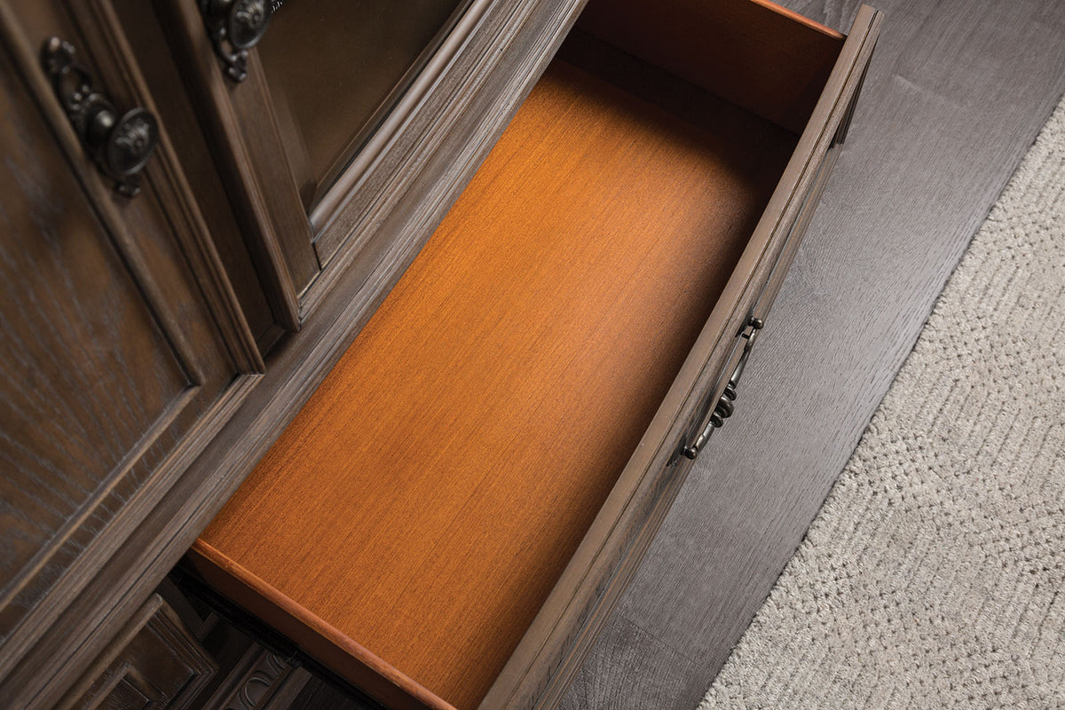Seven Oaks Weathered Oak Entertainment Center from Furniture of America - Luna Furniture