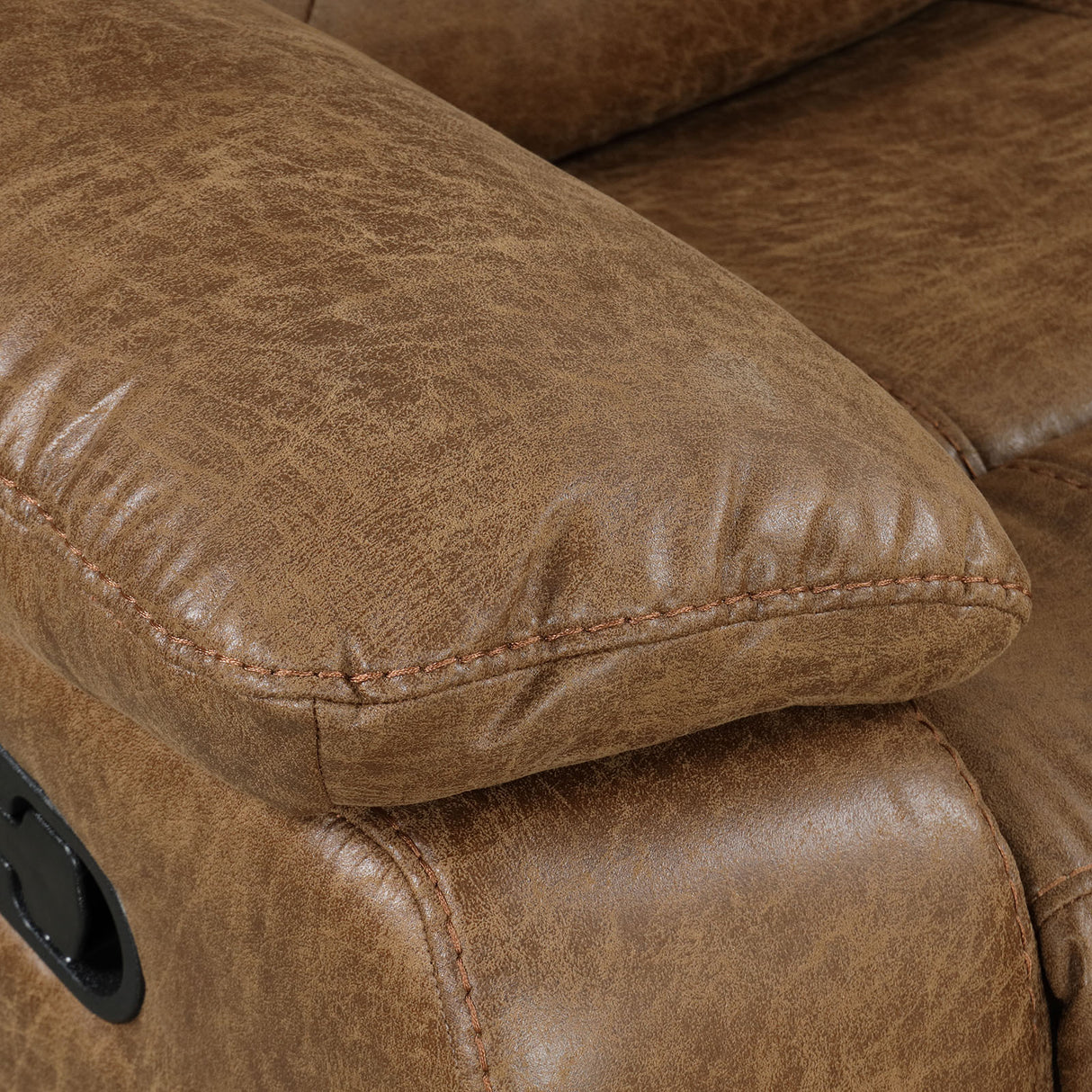 Ezekius Brown Manual Sectional from Furniture of America - Luna Furniture