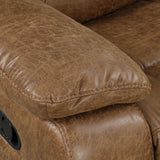 Ezekius Brown Manual Sectional from Furniture of America - Luna Furniture