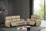 Schlieren Beige Contemporary Power Reclining Living Room Set from Furniture of America - Luna Furniture