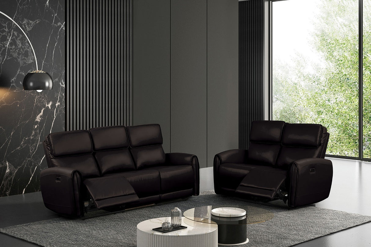 Schlieren Black Contemporary Power Reclining Living Room Set from Furniture of America - Luna Furniture