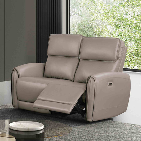 Schlieren Light Brown Power Loveseat from Furniture of America - Luna Furniture