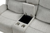 Sandbach Light Gray Manual Reclining Loveseat With Console from Furniture of America - Luna Furniture