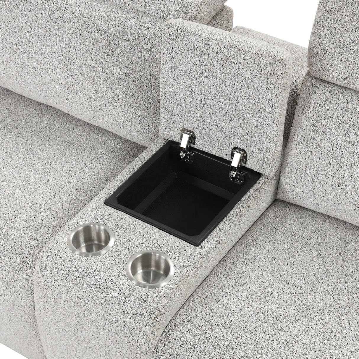 Hieronimus 2-Piece Light Gray Power Sectional from Furniture of America - Luna Furniture