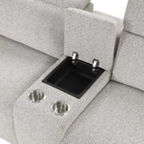 Hieronimus 2-Piece Light Gray Power Sectional from Furniture of America - Luna Furniture