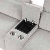 Hieronimus Light Gray Power Sectional from Furniture of America - Luna Furniture