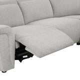 Hieronimus Light Gray Power Sectional from Furniture of America - Luna Furniture