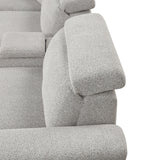 Hieronimus Light Gray Power Sectional from Furniture of America - Luna Furniture