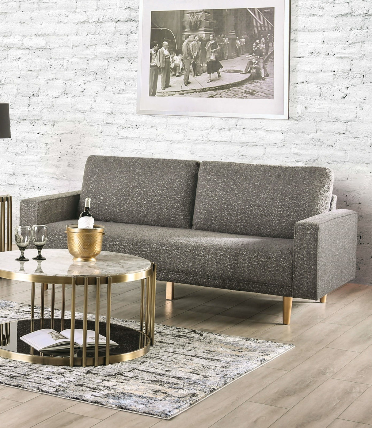 Elverum Charcoal Gray Contemporary Living Room Set from Furniture of America - Luna Furniture
