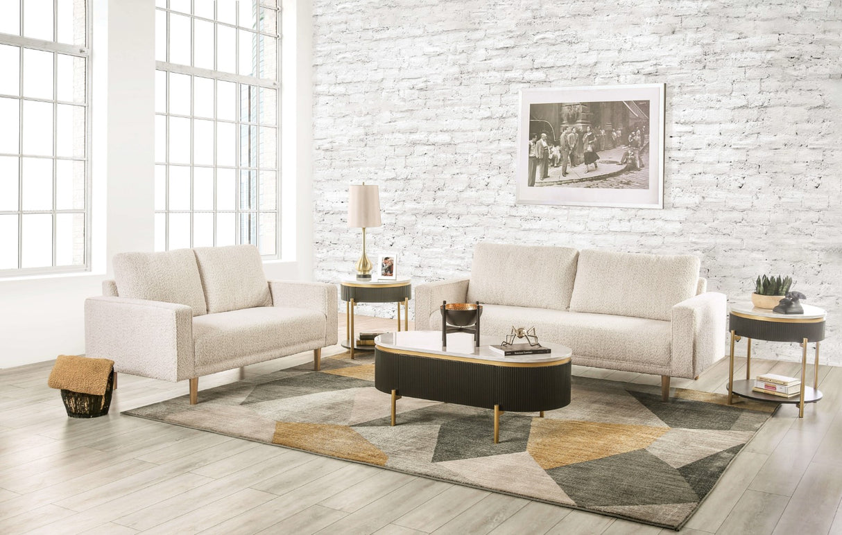 Elverum Off-White Sofa from Furniture of America - Luna Furniture