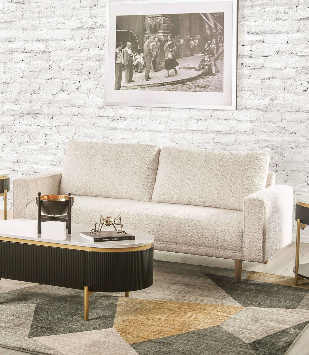Elverum Off-White Contemporary Living Room Set from Furniture of America - Luna Furniture