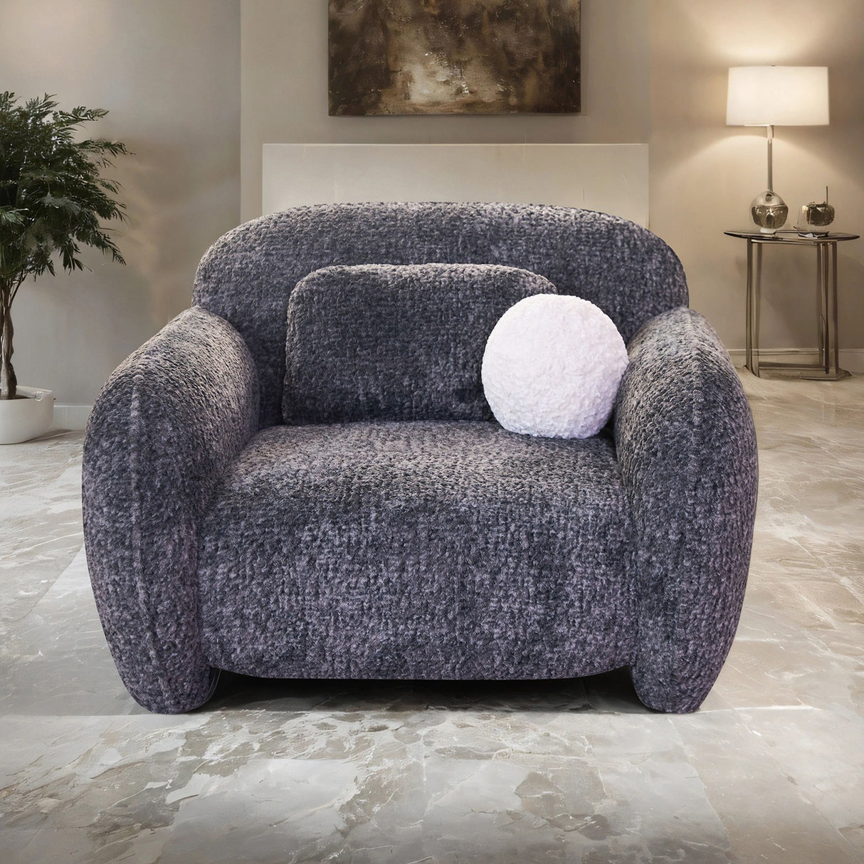 Previti Dark Gray Chair from Furniture of America - Luna Furniture