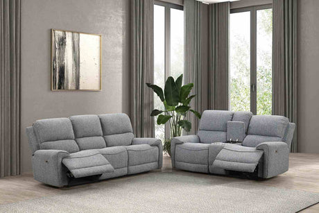Morcote Gray Power Loveseat from Furniture of America - Luna Furniture