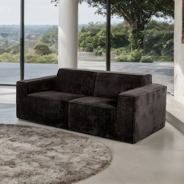 Kimara Black Compressed Foam Loveseat