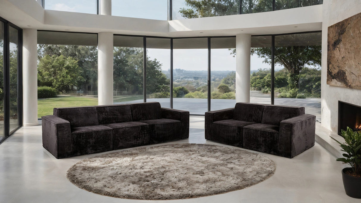 Kimara Black Compressed Foam Sofa from Furniture of America - Luna Furniture