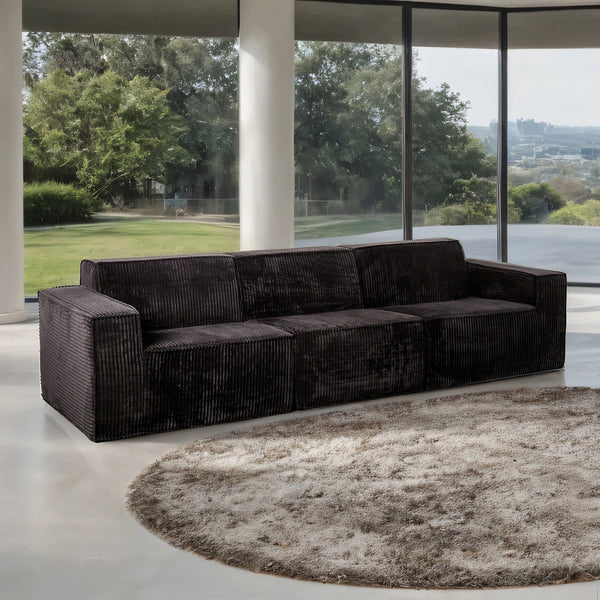 Kimara Black Compressed Foam Sofa