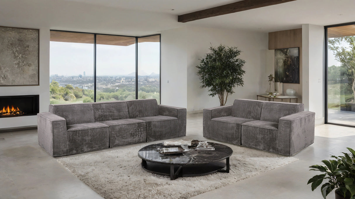 Kimara Dark Gray Compressed Foam Loveseat from Furniture of America - Luna Furniture