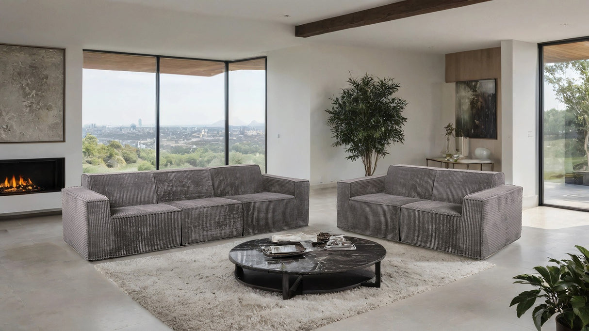 Kimara Dark Gray Compressed Foam Sofa from Furniture of America - Luna Furniture