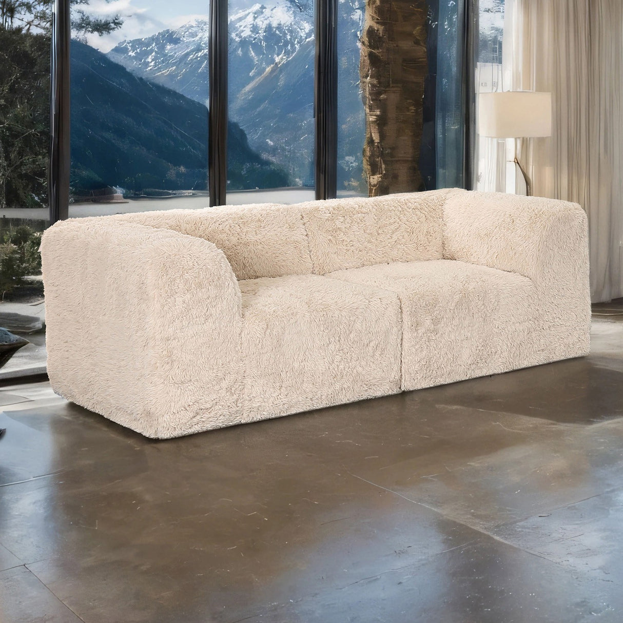 Nappi Sand Compressed Foam Loveseat from Furniture of America - Luna Furniture