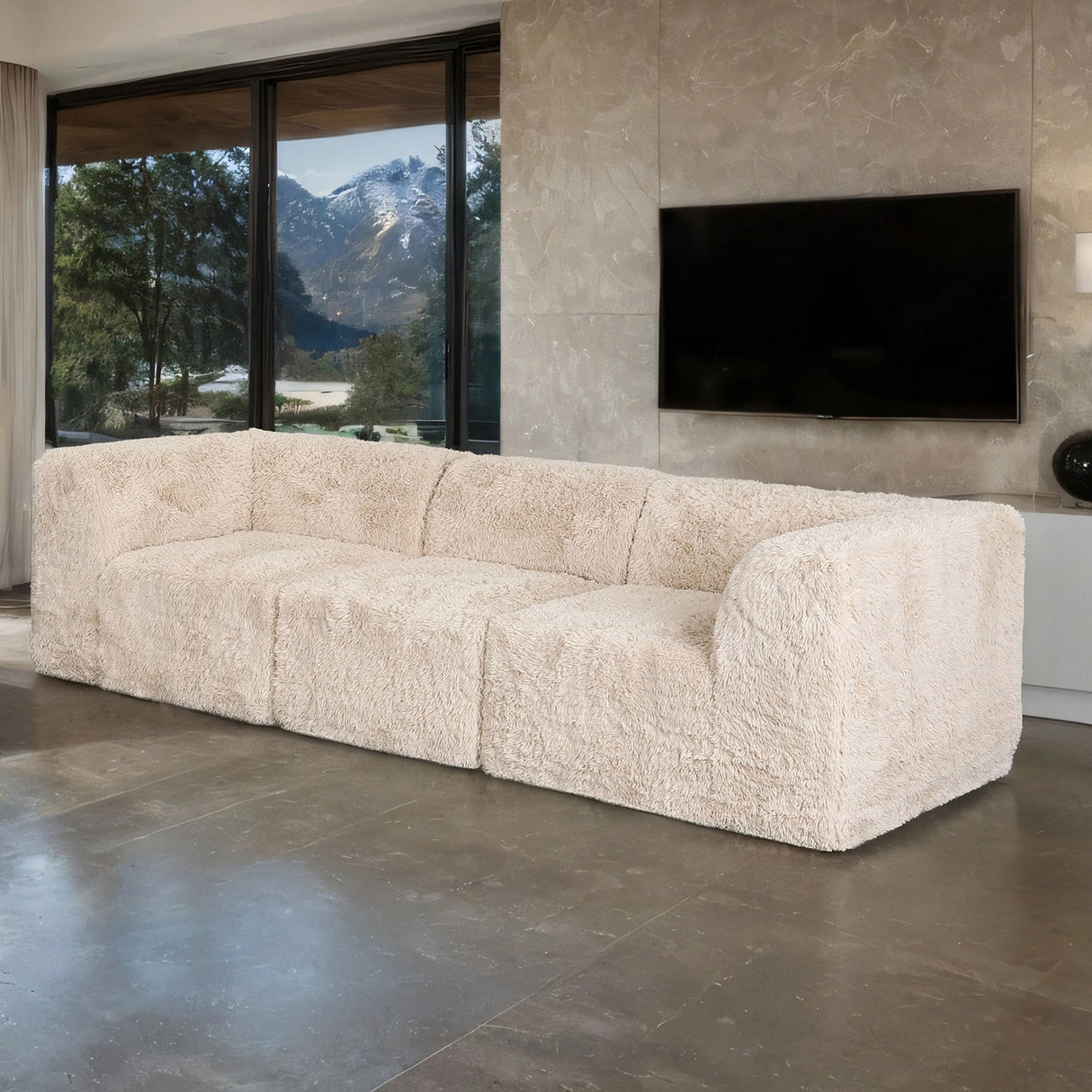 Nappi Sand Compressed Foam Sofa from Furniture of America - Luna Furniture