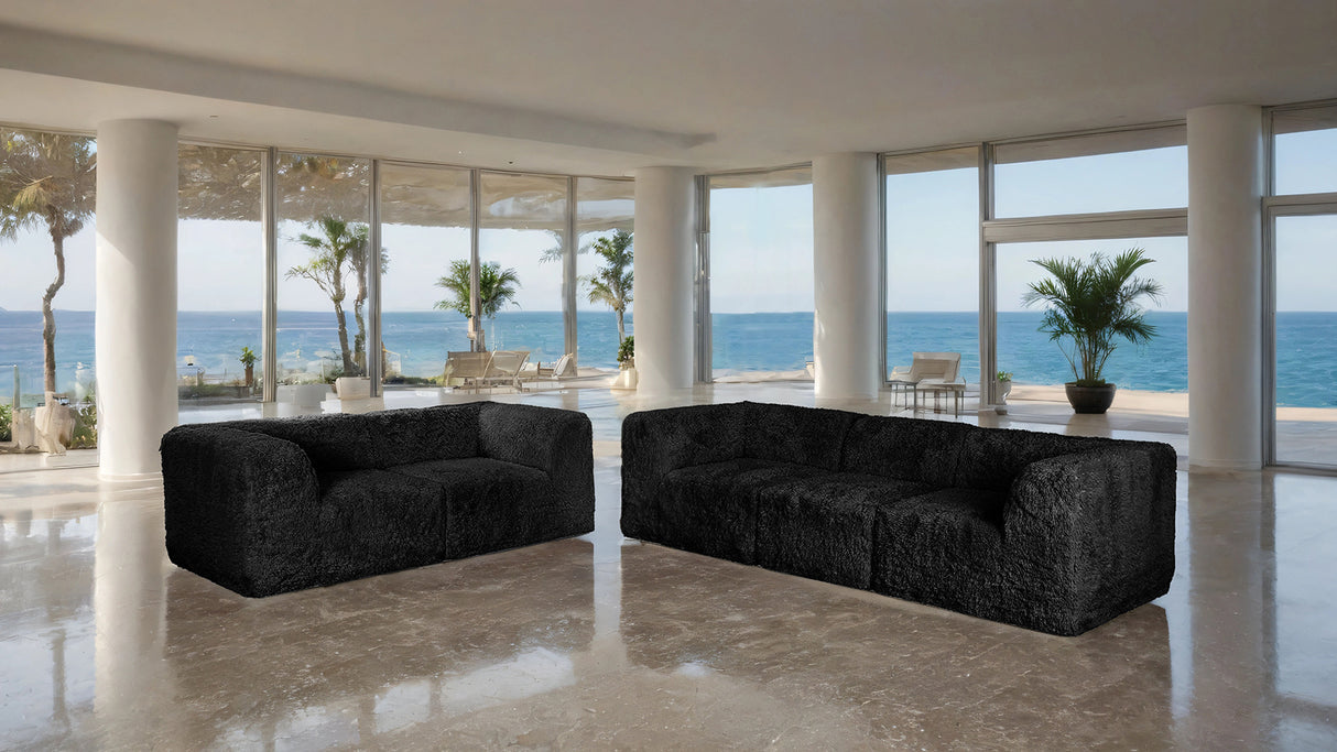 Nappi Black Compressed Foam Sofa from Furniture of America - Luna Furniture