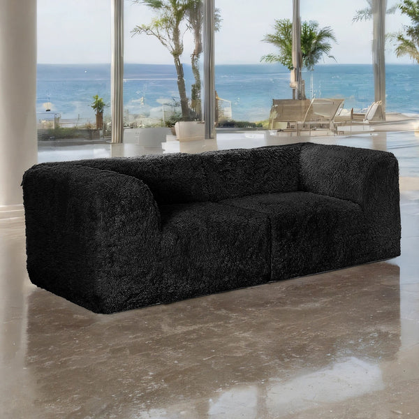 Nappi Black Compressed Foam Loveseat