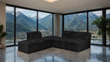 Nappi Black Compressed Foam 5-Piece Sectional from Furniture of America - Luna Furniture