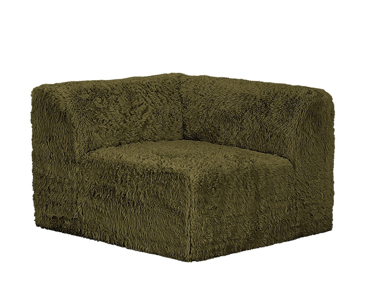Nappi Olive Green Compressed Foam 7-Piece Sectional with Ottoman from Furniture of America - Luna Furniture
