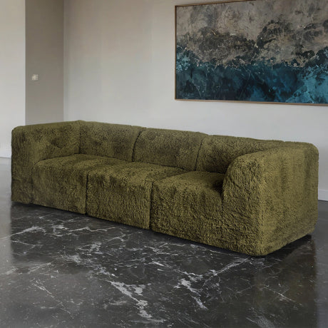 Nappi Olive Green Compressed Foam Sofa from Furniture of America - Luna Furniture
