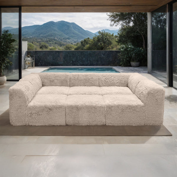 Nappi Taupe Compressed Foam Daybed Sectional