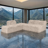 Nappi Taupe Compressed Foam 5-Piece Sectional from Furniture of America - Luna Furniture