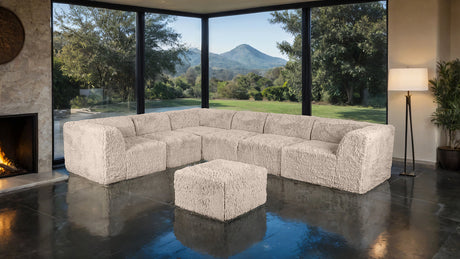 Nappi Taupe Compressed Foam 7-Piece Sectional with Ottoman from Furniture of America - Luna Furniture