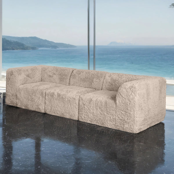Nappi Taupe Compressed Foam Sofa