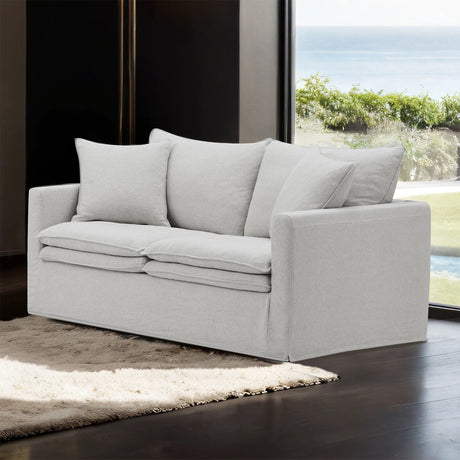 Crayford Light Gray Loveseat from Furniture of America - Luna Furniture