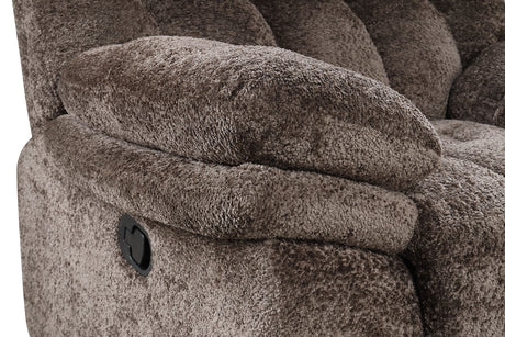 Hieronymus Dark Brown Reclining Sofa from Furniture of America - Luna Furniture
