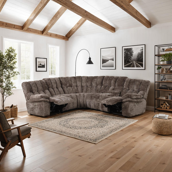 Hieronymus Dark Brown Power Sectional