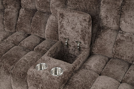 Hieronymus Dark Brown Power Sectional from Furniture of America - Luna Furniture