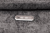 Hieronymus Dark Gray Power Sectional detail, silver USB-A and USB-C control panel, plush upholstery