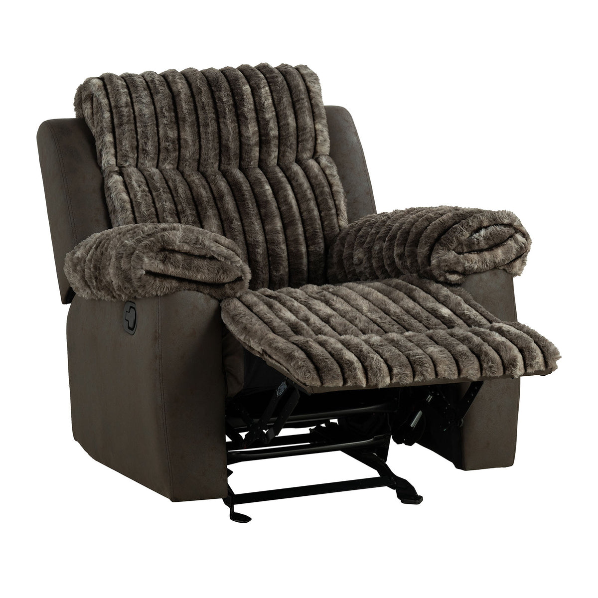 Dionysus Brown Manual Glider Recliner from Furniture of America - Luna Furniture