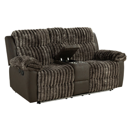 Dionysus Brown Manual Reclining Loveseat from Furniture of America - Luna Furniture