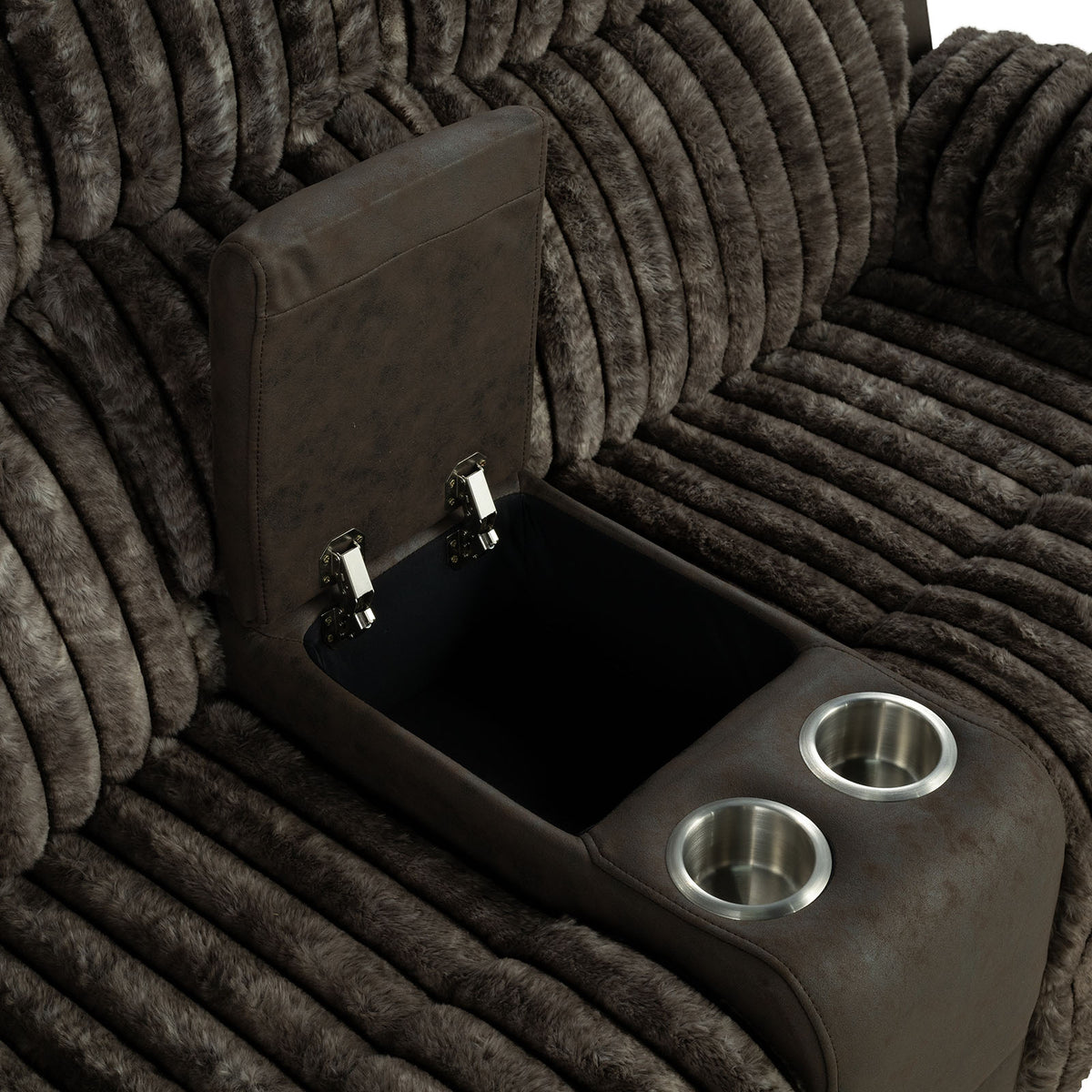 Dionysus Brown Manual Reclining Loveseat from Furniture of America - Luna Furniture